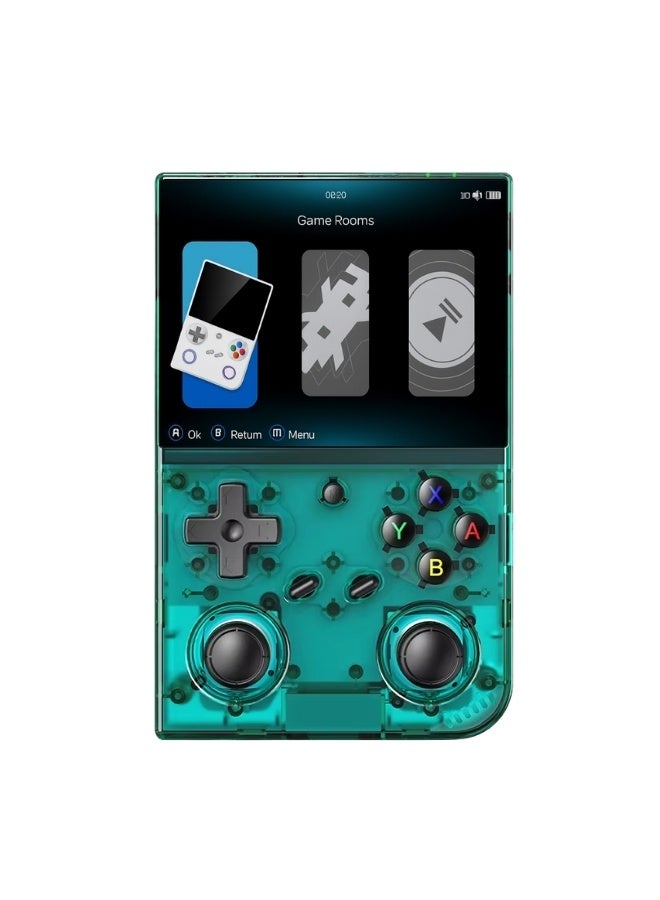 أنبيرنيك جهاز ألعاب محمول Anbernic RG 35XXPRO بشاشة IPS مقاس 3.5 بوصة ونظام Linux ومحاكي وحدة تحكم ألعاب الفيديو المحمولة ومخرج HD سعة 64 جيجابايت - أخضر - Image 1